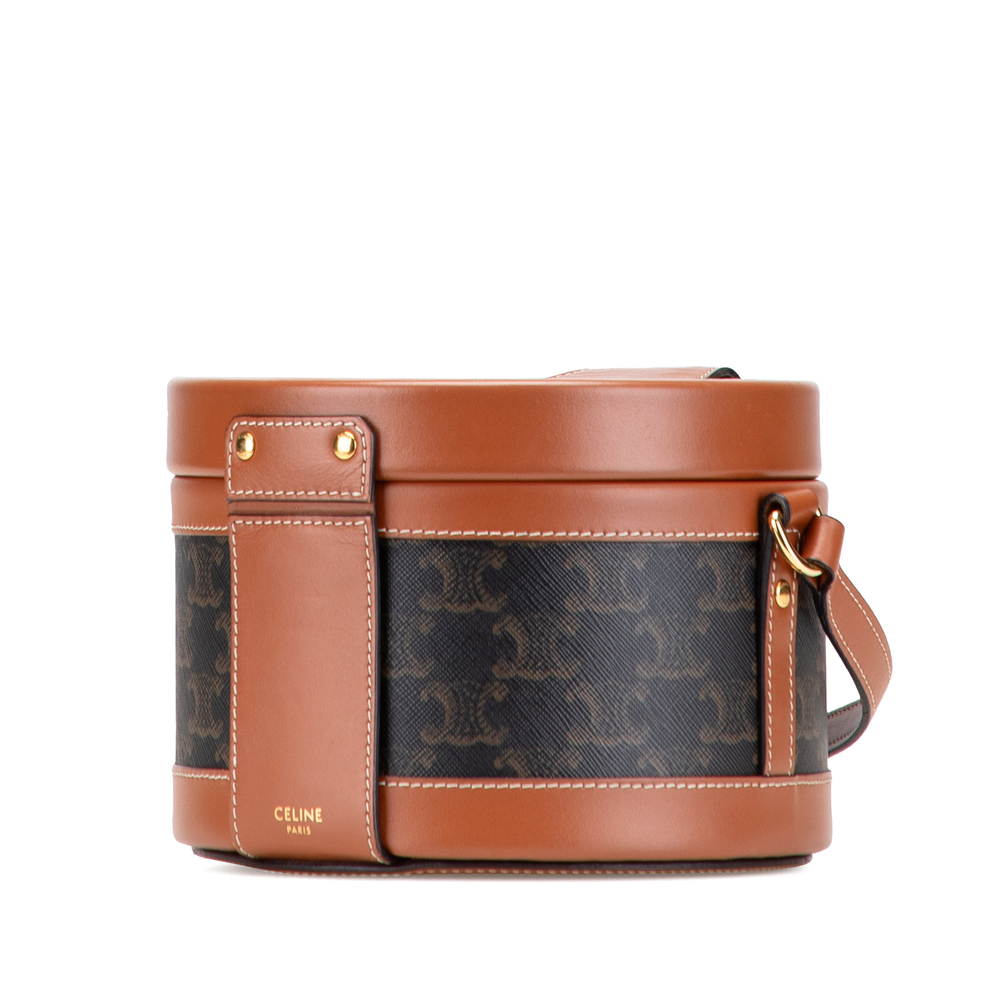 Pre-Loved Celine Medium Triomphe Coated Canvas Tambour Crossbody - Picture 2 of 12